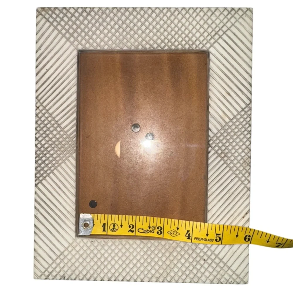 Elegant White and Brown Photo Frame